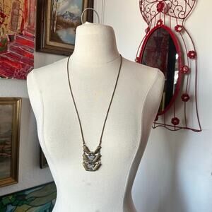 j crew gold arrow pendant long necklace